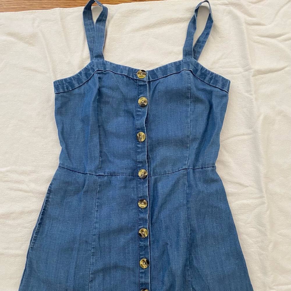 LOFT Denim button up dress